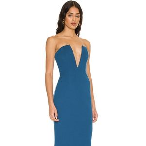 Crush Gown by Katie May, size small, dark teal